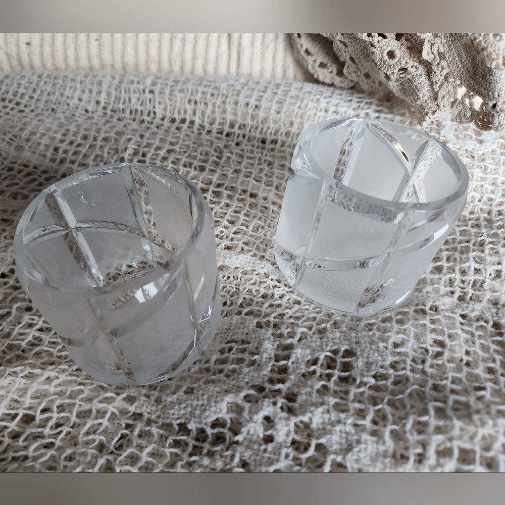 Vintage Crystal Votive Tea Light Holder